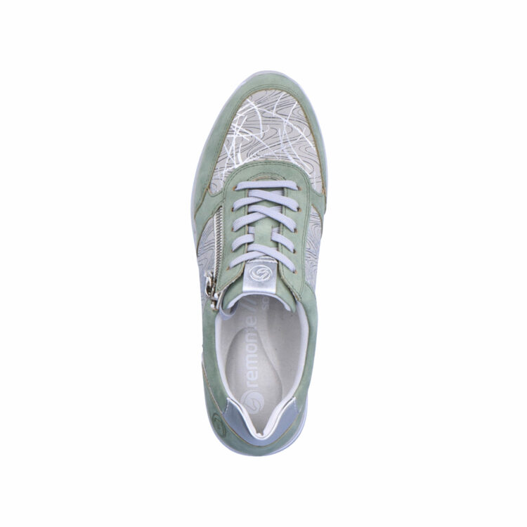 Baskets compensées pour femme marque Remonte. Référence D2400-52 Peppermint. Disponible chez Chauss'Family magasin de chaussures à Issoire.