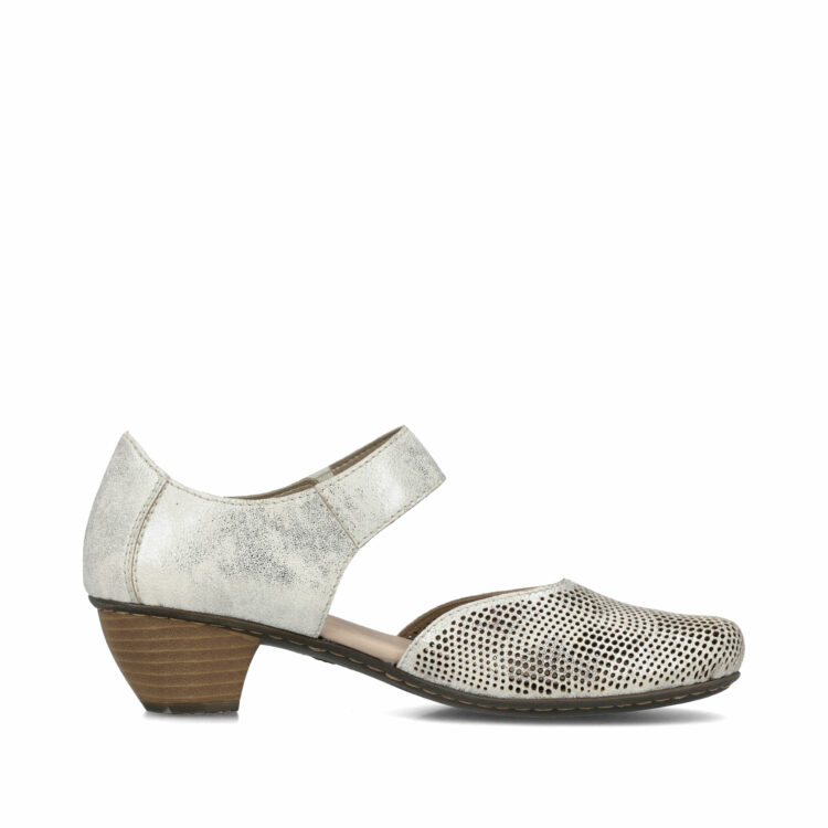 Sandales bout fermé de la marque Remonte. Référence 41764-00 Beige. Disponible chez Chauss'Family magasin de chaussures à Issoire.
