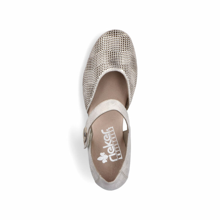 Sandales bout fermé de la marque Remonte. Référence 41764-00 Beige. Disponible chez Chauss'Family magasin de chaussures à Issoire.