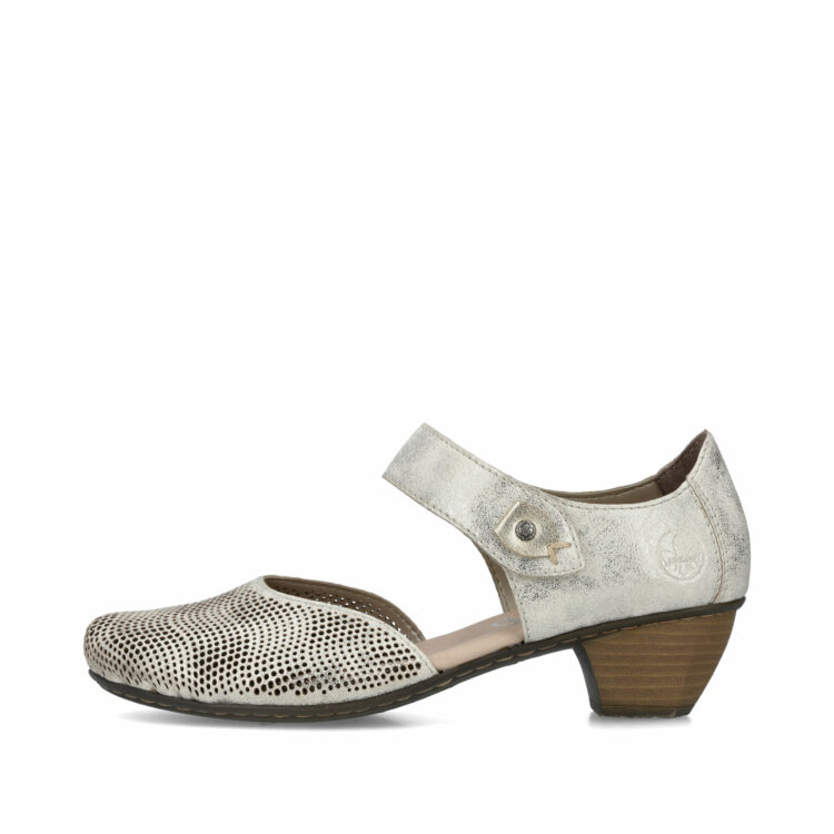 Sandales bout fermé de la marque Remonte. Référence 41764-00 Beige. Disponible chez Chauss'Family magasin de chaussures à Issoire.