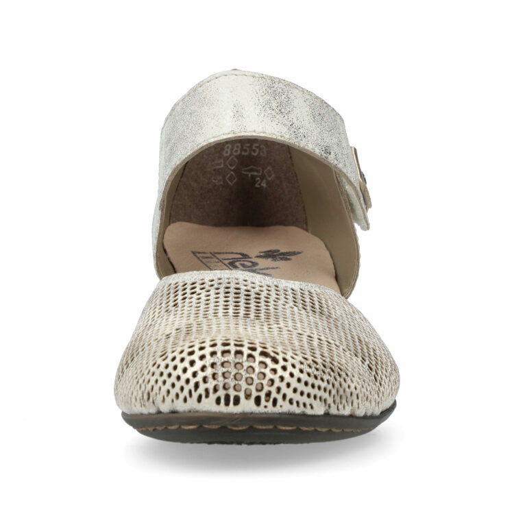 Sandales bout fermé de la marque Remonte. Référence 41764-00 Beige. Disponible chez Chauss'Family magasin de chaussures à Issoire.