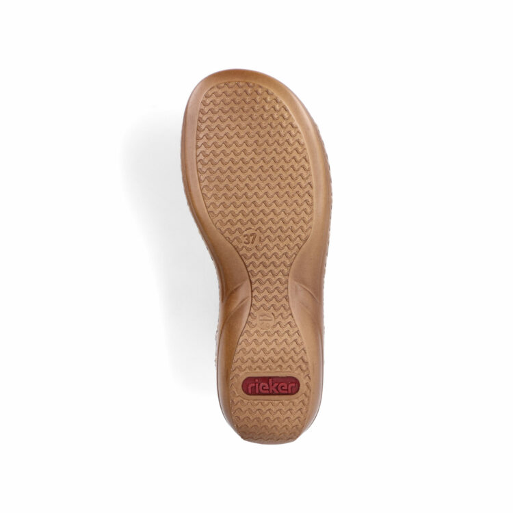 Sandales élastiquées pour femme de la marque Rieker. Référence : 60818-31 Altrosa. Disponible chez Chauss'Family Issoire.