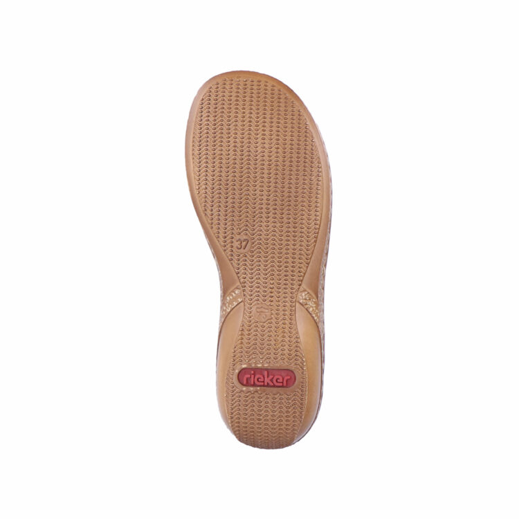 Sandales bleues pour femme de la marque Rieker. Référence : 628G9-16 Baltik. Disponible chez Chauss'Family Issoire.