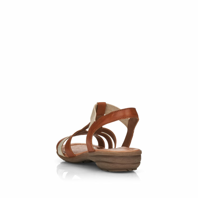 Sandales marron pour femme de la marque Remonte. Référence : R3664-24 Cayenne. Disponible chez Chauss'Family magasin de chaussures à Issoire.