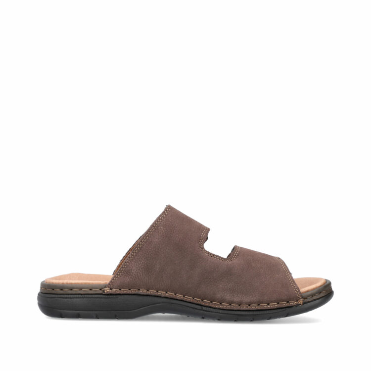 Mules marron pour homme de la marque Rieker. Référence 25590-25 Moro. Disponible chez Chauss'Family magasin de chaussures à Issoire.