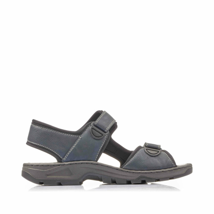 Sandales bleues pour homme de la marque Rieker. Référence 26156-15 Lake. Disponible chez Chauss'Family magasin de chaussures à Issoire.