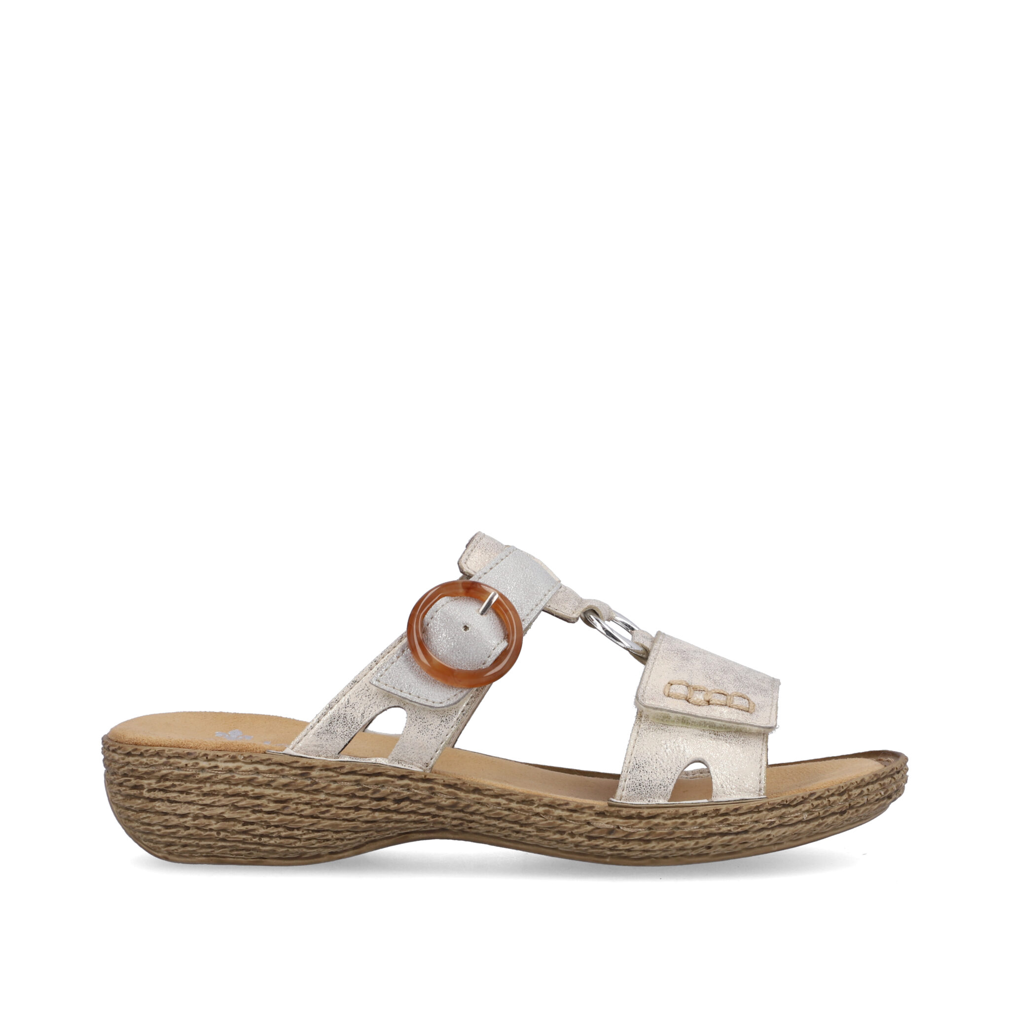 Sandalias Rieker Outlet Sandalias Rieker Mujer - Cuero - Tacón 20mm Cuña - Color Negro - Talla 41 Cuero Negro