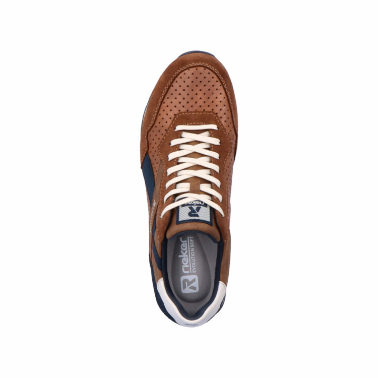 Baskets marron pour homme marque Rieker. Référence U0302-24 Brown. Disponible chez Chauss'Family magasin de chaussures à Issoire.