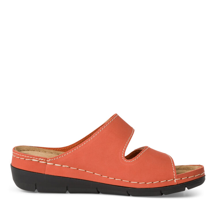 Mules réglables pour femme marque Tamaris. Référence : 27510-20 606 Orange. Disponible chez Chauss'Family magasin de chaussures à Issoire.