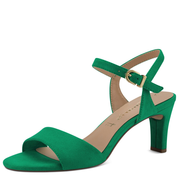 Sandales habillées pour femme de la marque Tamaris. Référence : 28028-20 700 Green. Disponible chez Chauss'Family magasin de chaussures à Issoire.