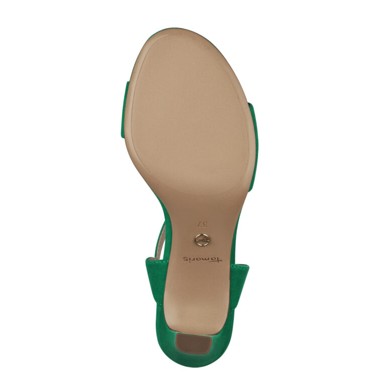 Sandales habillées pour femme de la marque Tamaris. Référence : 28028-20 700 Green. Disponible chez Chauss'Family magasin de chaussures à Issoire.