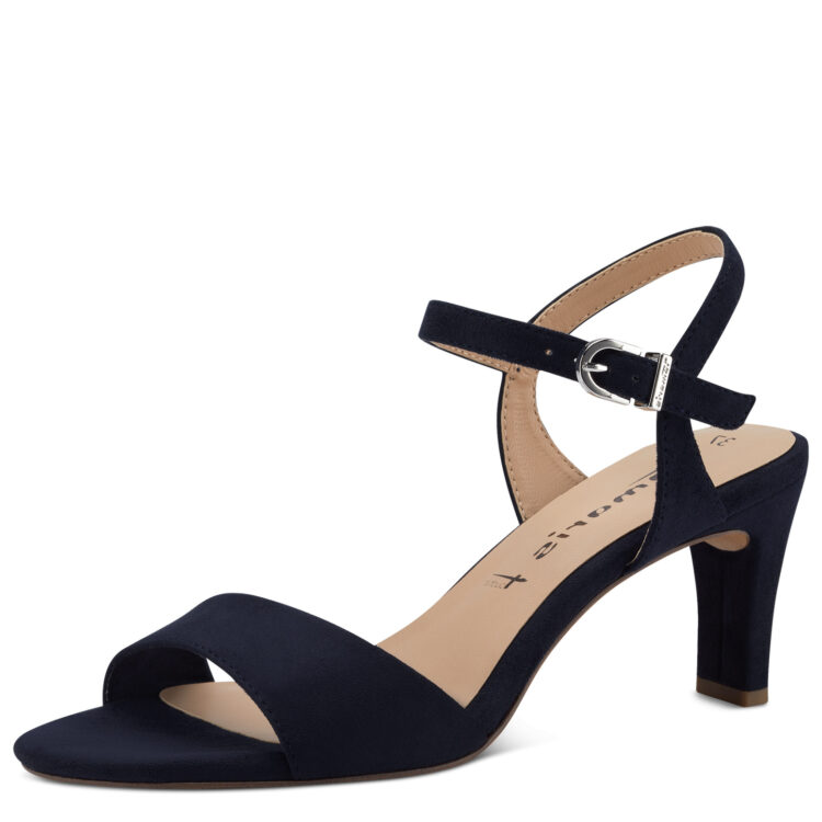 Sandales habillées pour femme de la marque Tamaris. Référence : 28028-20 805 Navy. Disponible chez Chauss'Family magasin de chaussures à Issoire.