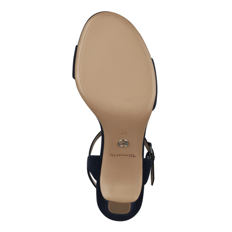Sandales habillées pour femme de la marque Tamaris. Référence : 28028-20 805 Navy. Disponible chez Chauss'Family magasin de chaussures à Issoire.