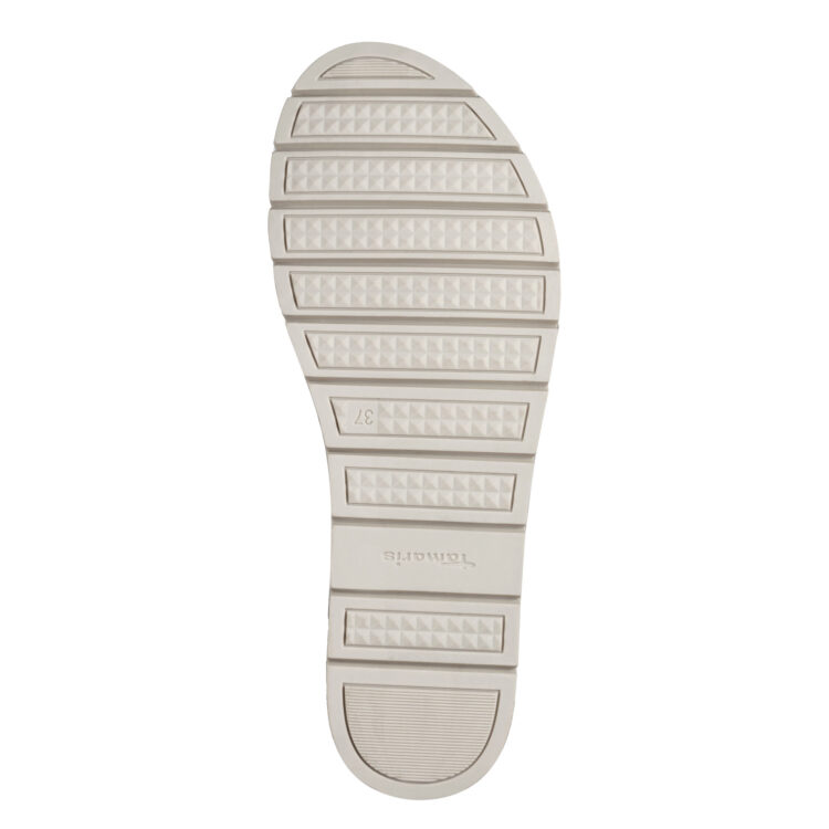 Sandales beiges pour femme de la marque Tamaris. Référence : 28145-20 313 Camel Comb. Disponible chez Chauss'Family magasin de chaussures à Issoire.