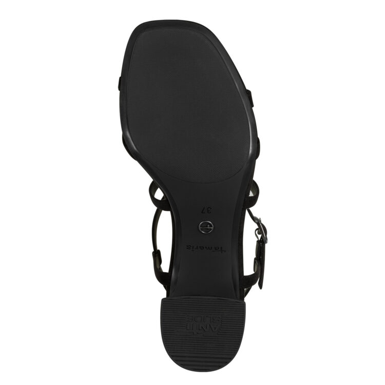 Sandales habillées pour femme de la marque Tamaris. Référence : 28204-20 001 Black. Disponible chez Chauss'Family magasin de chaussures à Issoire.
