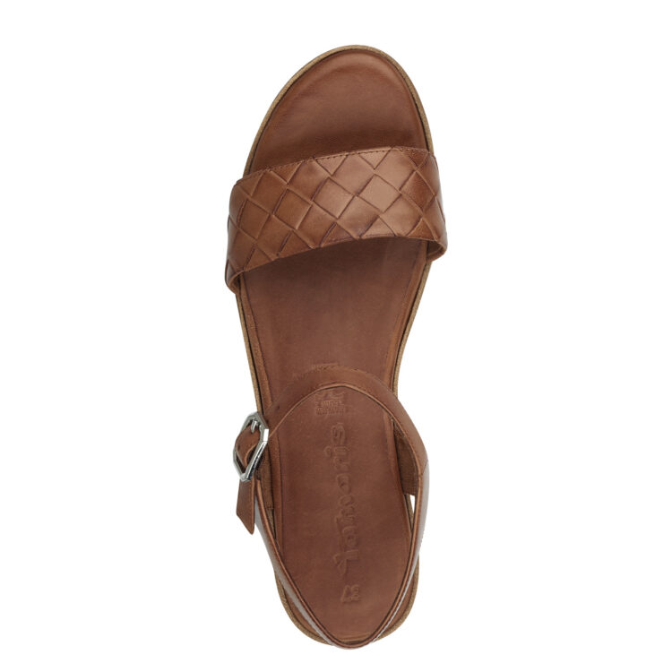 Sandales marron pour femme de la marque Tamaris. Référence : 28216-20 440 Nut. Disponible chez Chauss'Family magasin de chaussures à Issoire.