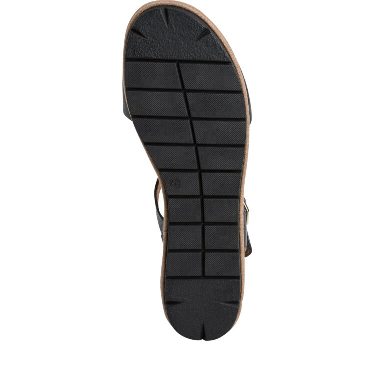 Sandales compensées pour femme de la marque Tamaris. Référence : 28222-20 001 Black. Disponible chez Chauss'Family magasin de chaussures à Issoire.