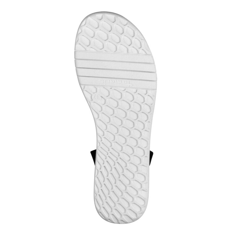 Sandales noires pour femme de la marque Tamaris. Référence : 28718-20 098 Black Comb. Disponible chez Chauss'Family magasin de chaussures à Issoire.