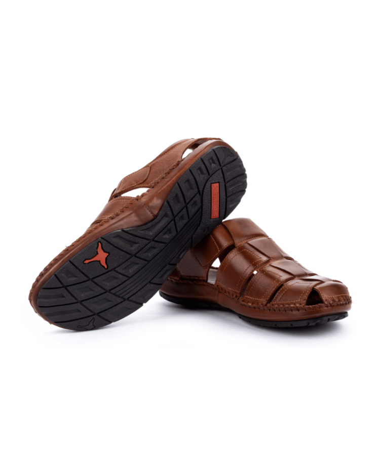 Sandales marron pour homme de la marque Pikolinos. Tarifa 06J-5433 Cuero. Disponible chez Chauss'Family magasin de chaussures à Issoire.