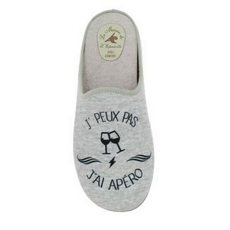 Mules pour homme de la marque La maison de l'espadrille référence 2482 Gris. Disponible chez Chauss'Family magasin chaussures Issoire