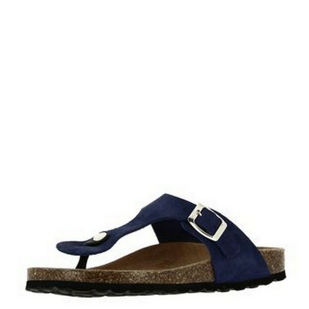 Tongs bleu marine La maison de l'espadrille pour femme. Référence : 3525 Marine. Disponible chez Chauss'Family magasin de chaussures à Issoire.