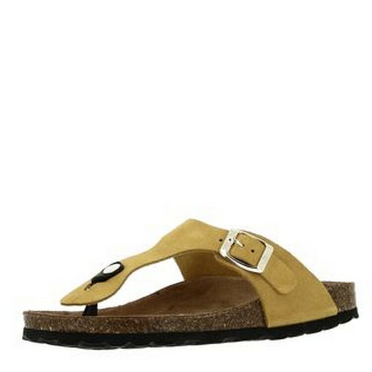 Tongs de la marque La maison de l'espadrille. Référence : 3525 Jaune. Disponible chez Chauss'Family magasin de chaussures à Issoire.