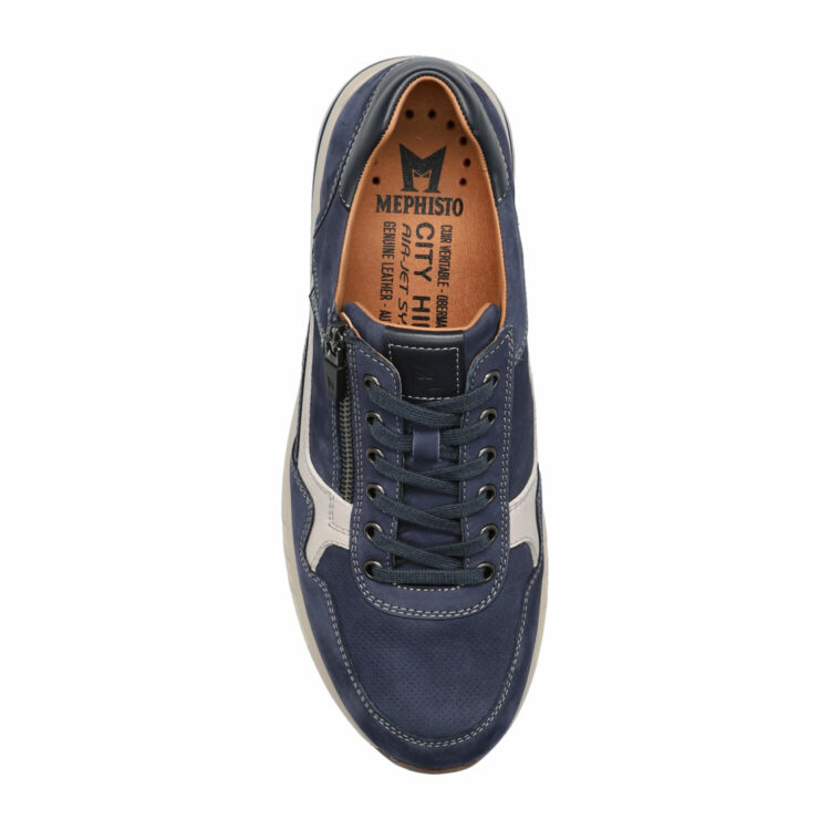 Baskets de la marque Mephisto. Référence Bradley Navy. Disponible chez Chauss'Family magasin de chaussures à Issoire.