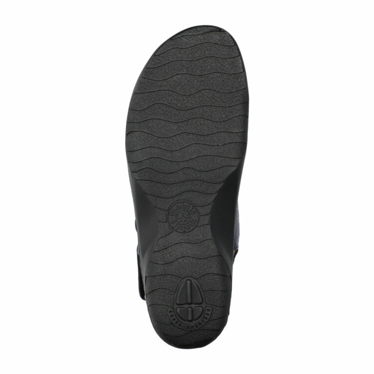 Sandales réglables pour femme marque Mobils. Getha Navy. Disponible chez Chauss'Family magasin de chaussures à Issoire.