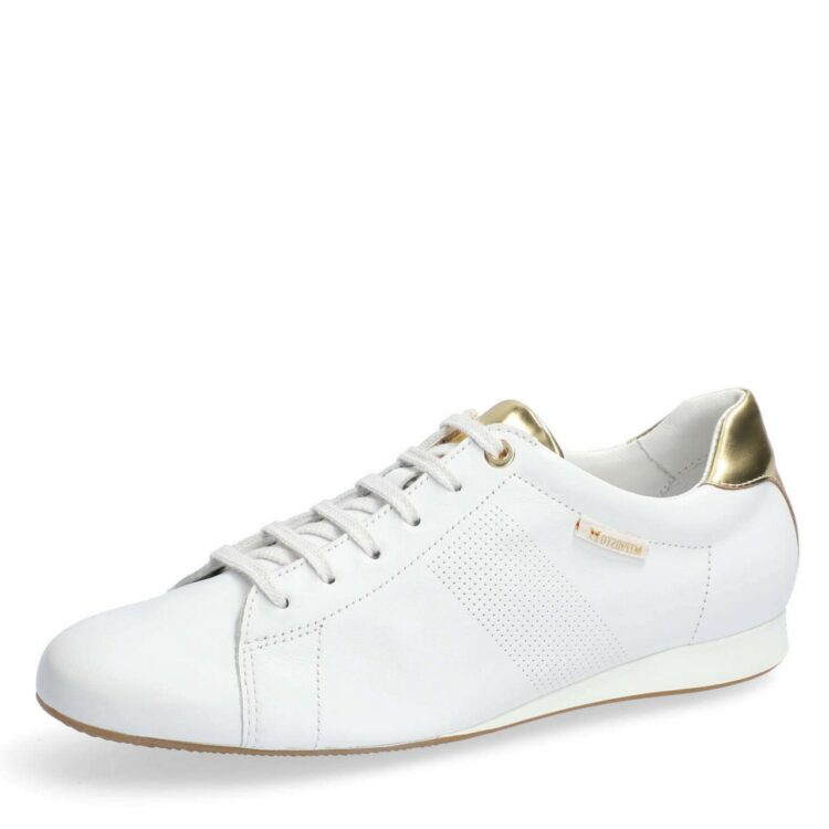 Baskets Mephisto pour femme. Référence : Bessy softy white. Disponible chez Chauss'Family magasin de chaussures à Issoire.