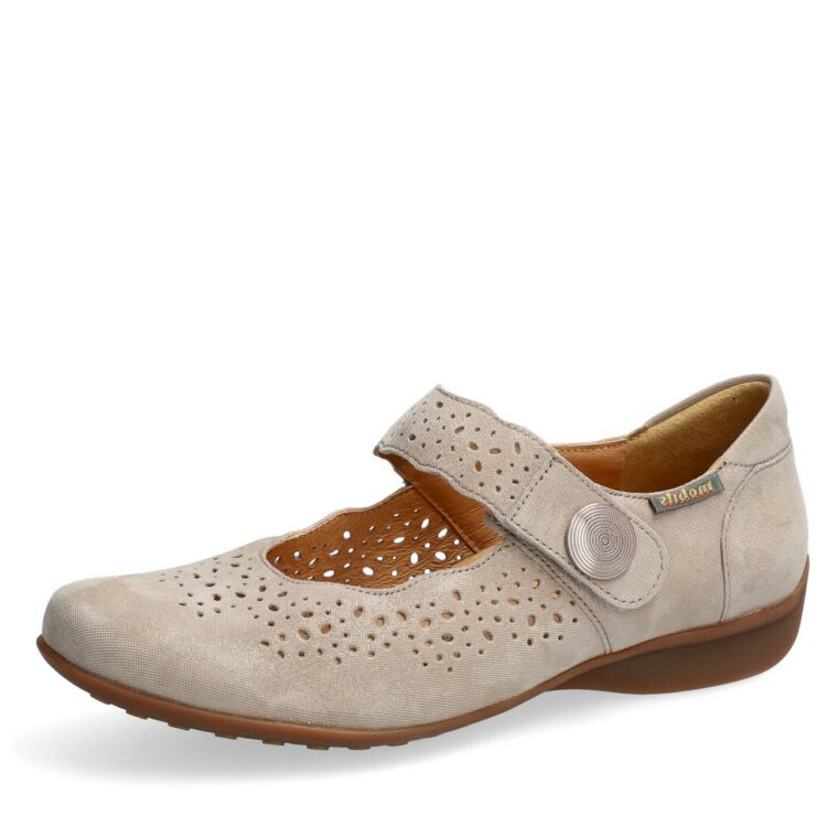 Babies Mobils pour femme. Référence : Fabienne Light Taupe. Disponible chez Chauss'Family magasin de chaussures à Issoire.