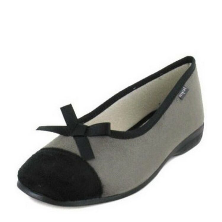 Ballerines grises Fargeot pour femme. Référence : Natif gris. Disponible chez Chauss'Family magasin de chaussures à Issoire.