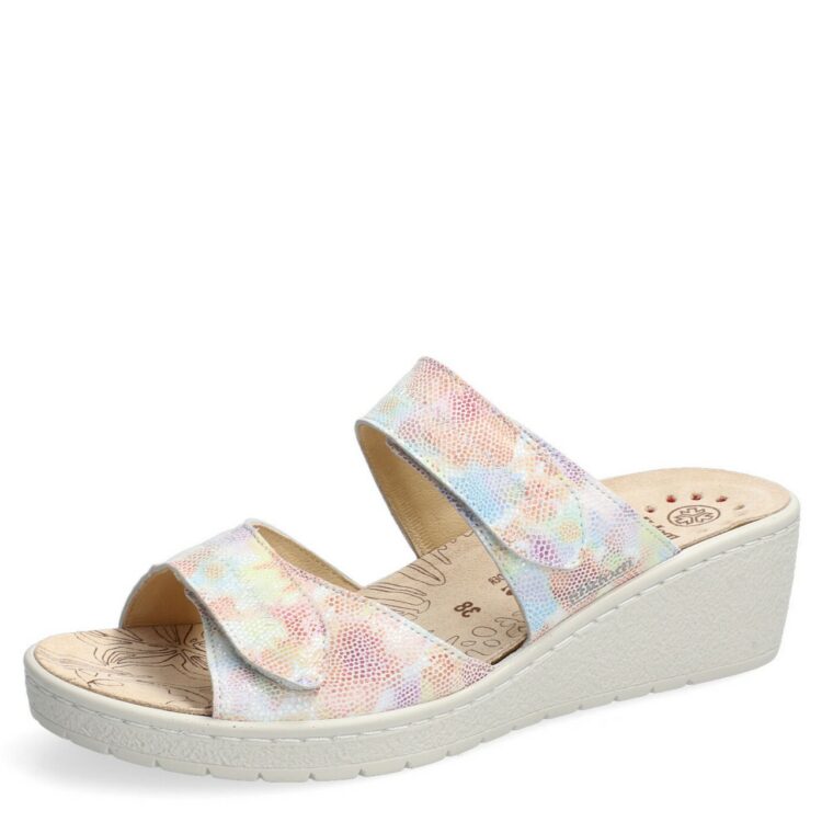 Mules réglables pour femme marque Mobils. Paula Playa Multicolored. Disponible chez Chauss'Family magasin de chaussures à Issoire.