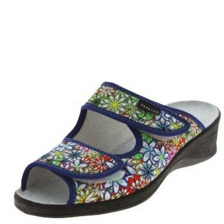 Mules à bout ouvert Fargeot pour femme. Référence : Xanadou Multico. Disponible chez Chauss'Family magasin de chaussures à Issoire.
