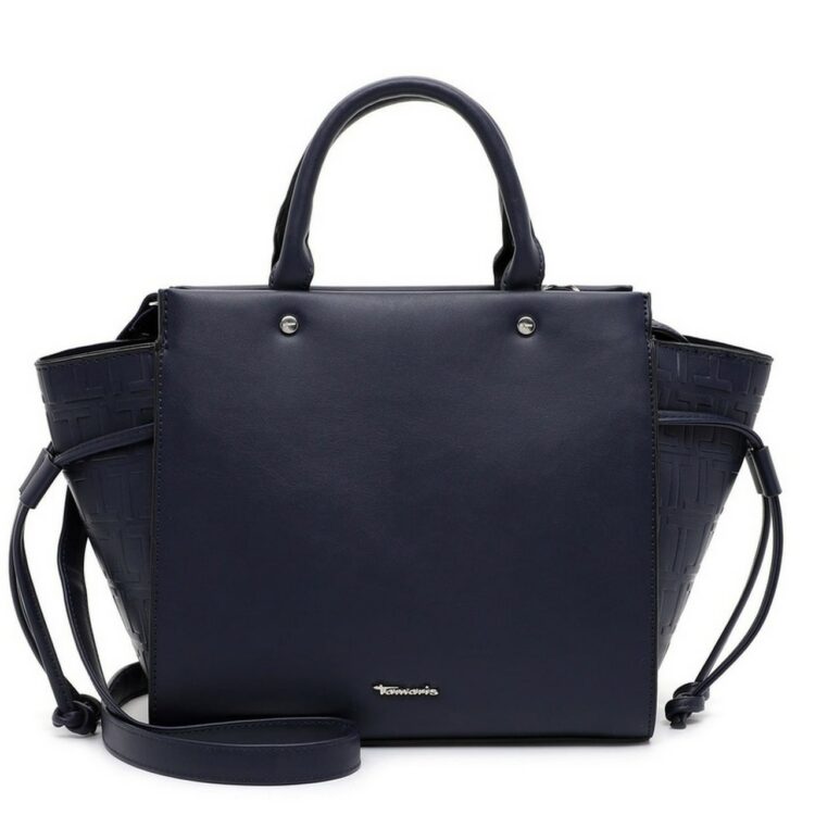 Sac cabas bleu marine pour femme de la marque Tamaris. Référence Juliane 31901-500 Blue. Chauss'Family magasin de chaussures et sacs à Issoire.