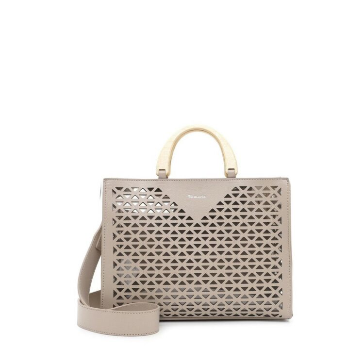 Sac cabas beige de la marque Tamaris. Référence : Lavinia 32090.900 beige. Disponible chez Chauss'Family magasin de chaussures et sacs à main à Issoire.