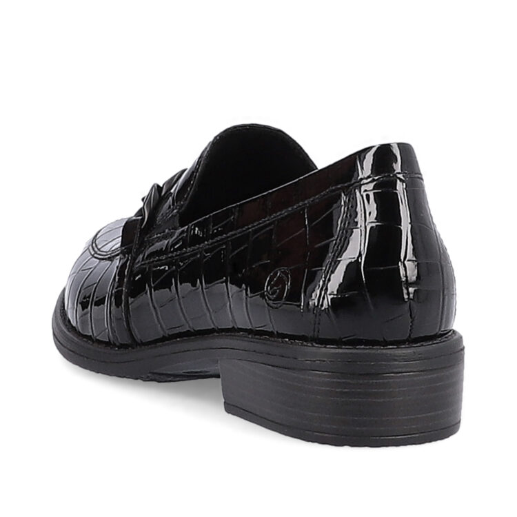 Mocassins noirs pour femme marque Remonte. Référence D0F03-02 Schwarz. Disponible chez Chauss'Family magasin de chaussures Issoire.