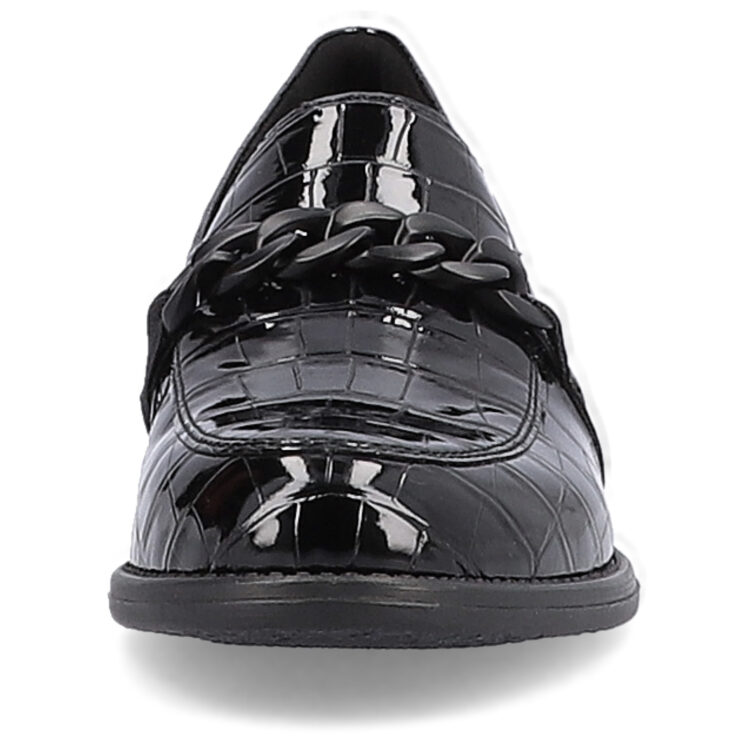 Mocassins noirs pour femme marque Remonte. Référence D0F03-02 Schwarz. Disponible chez Chauss'Family magasin de chaussures Issoire.