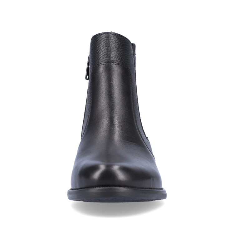 Bottines noires pour femme marque Remonte. Référence D0F70-01 Schwarz. Disponible chez Chauss'Family magasin de chaussures Issoire.