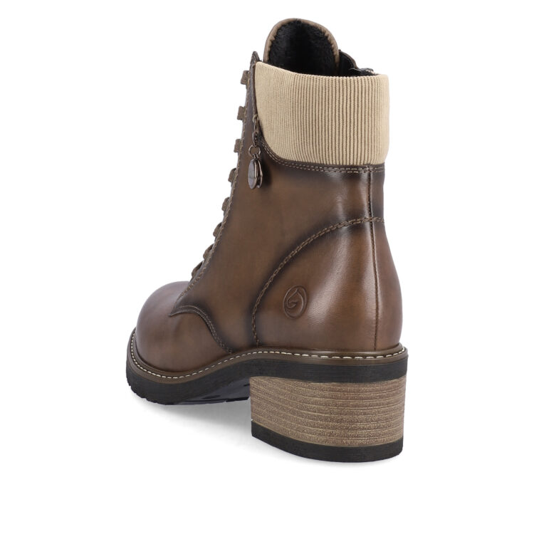 Bottines à lacets pour femme marque Remonte. Référence D1A70-22 Chestnut. Disponible chez Chauss'Family magasin de chaussures Issoire.