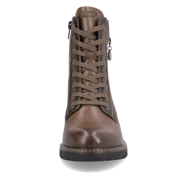 Bottines à lacets pour femme marque Remonte. Référence D1A70-22 Chestnut. Disponible chez Chauss'Family magasin de chaussures Issoire.