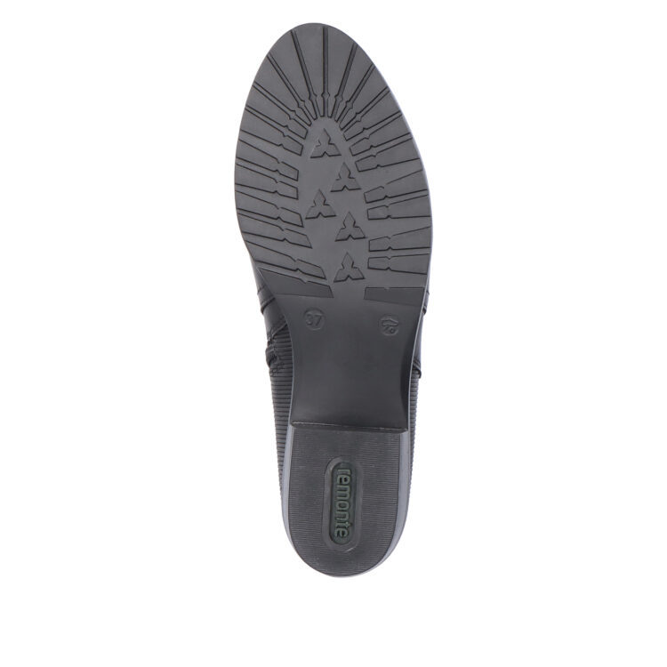 Bottine noires pour femme marque Remonte. Référence D6892-01 Schwarz. Disponible chez Chauss'Family magasin de chaussures Issoire.