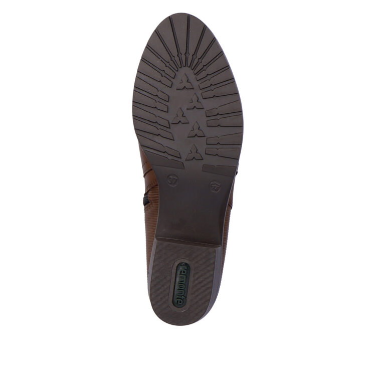 Bottine marron pour femme marque Remonte. Référence D6882-22 Chestnut. Disponible chez Chauss'Family magasin de chaussures Issoire.