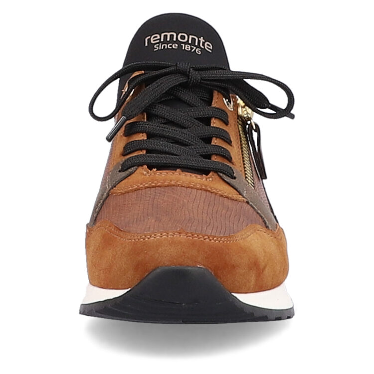Baskets marron pour femme marque Remonte. Référence R2549-24 Chestnut. Disponible chez Chauss'Family magasin de chaussures à Issoire.