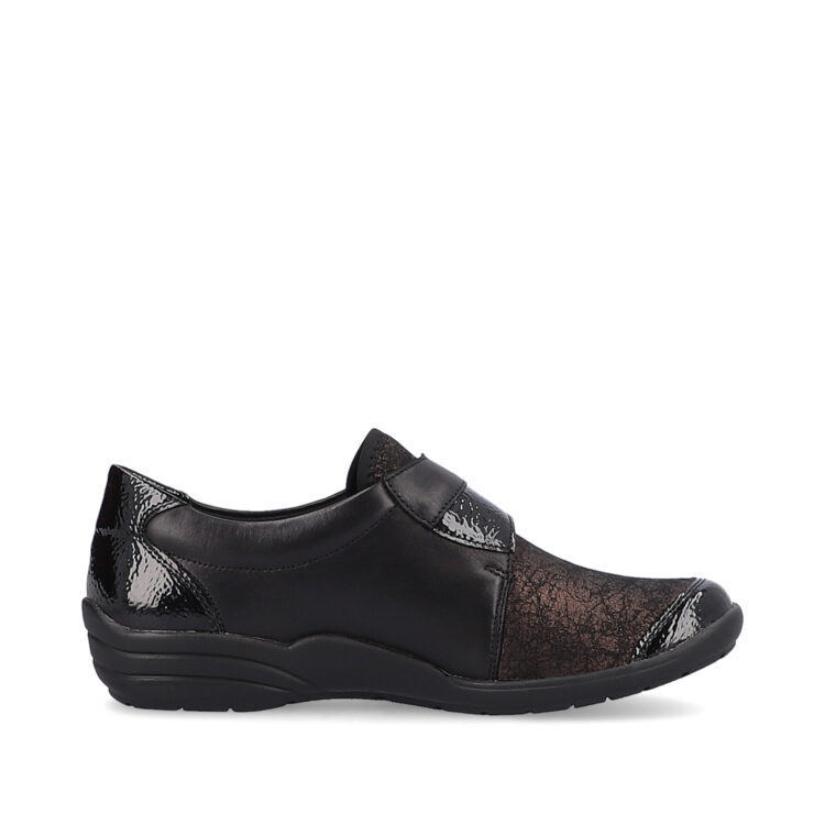 Chaussures à velcro pour femme marque Remonte. Référence R7600-03 Black. Disponible chez Chauss'Family magasin de chaussures Issoire.