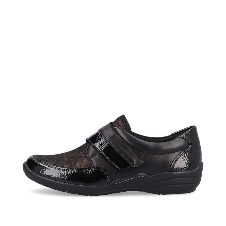 Chaussures à velcro pour femme marque Remonte. Référence R7600-03 Black. Disponible chez Chauss'Family magasin de chaussures Issoire.