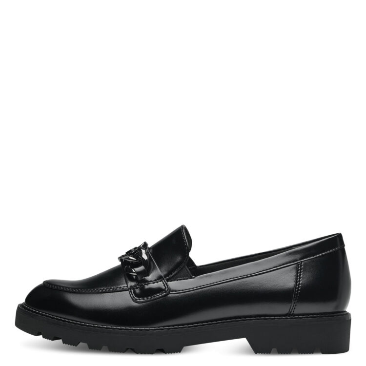 MMocassins noirs de la marque Tamaris. Référence 24605-41 001 Black. Disponible chez Chauss'Family magasin de chaussures à Issoire.