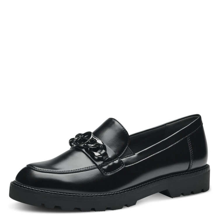 Mocassins noirs de la marque Tamaris. Référence 24605-41 001 Black. Disponible chez Chauss'Family magasin de chaussures à Issoire.