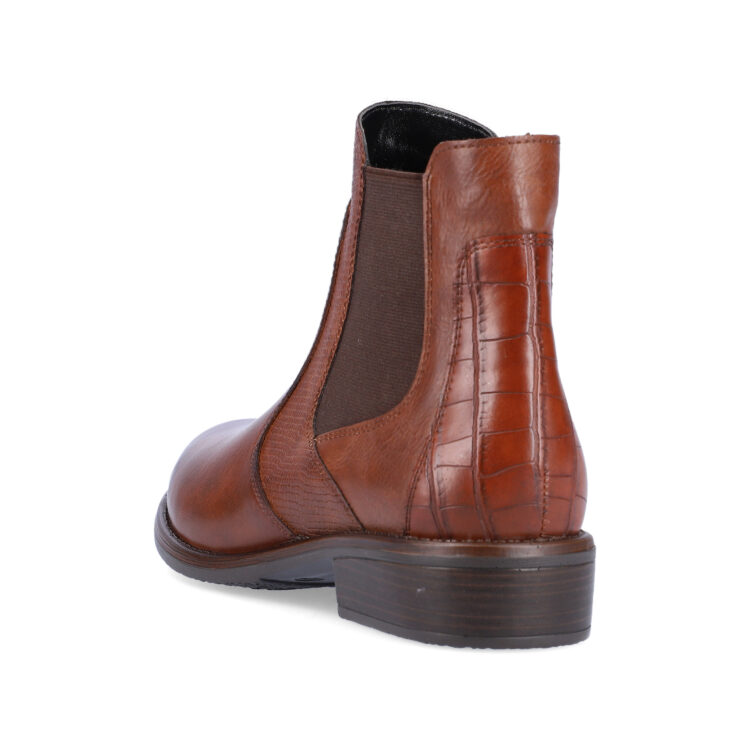 Bottines marron pour femme marque Remonte. Référence D0F70-22 Chestnut Disponible chez Chauss'Family magasin de chaussures Issoire.