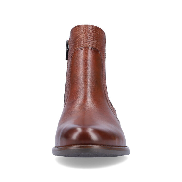 Bottines marron pour femme marque Remonte. Référence D0F70-22 Chestnut Disponible chez Chauss'Family magasin de chaussures Issoire.
