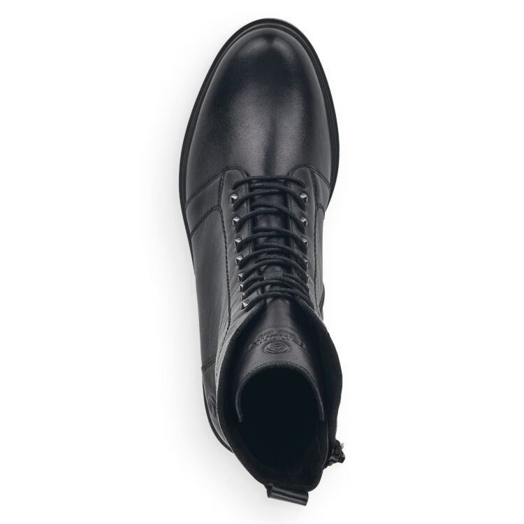 Bottes à lacets pour femme marque Remonte. Référence D8380-01 Schwarz. Disponible chez Chauss'Family magasin de chaussures Issoire.